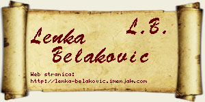 Lenka Belaković vizit kartica